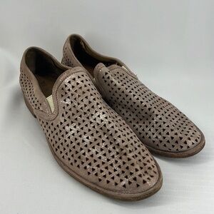 Trask Light Pink Suede Loafers